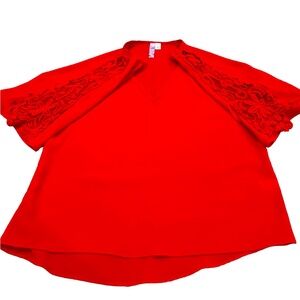 Alya red crochet top size small